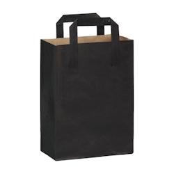Packnwood FHC - 250Pcs - Sac cabas papier recyclé kraft brun imprimé noir - 200x100x280mm - noir papier 210MCABN_0