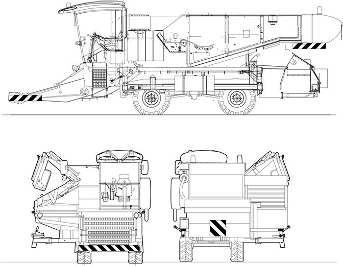 Récolteuse de concombre CH 250 - MTS - capacité 20 à 30 t/h - puissance 144 kW - moteur 6 800 cm³_1