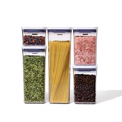 Set de 5 boites de conservation -  Transparent Carré Plastique Oxo - transparent 0719812685151_0