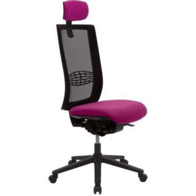 Siège de bureau Infinity maille/tissu avec têtière Hauteur dossier 82 cm - Rose_0