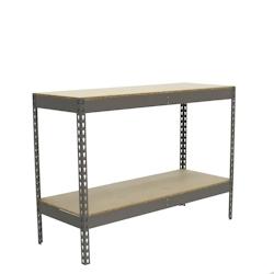 SimonRack Étagère Industrielle, 900x1500x450 mm, 2 Niveaux en bois, Étagère Charge Lourde, Gris/Bois - Simonforte - métal 8435104976562_0