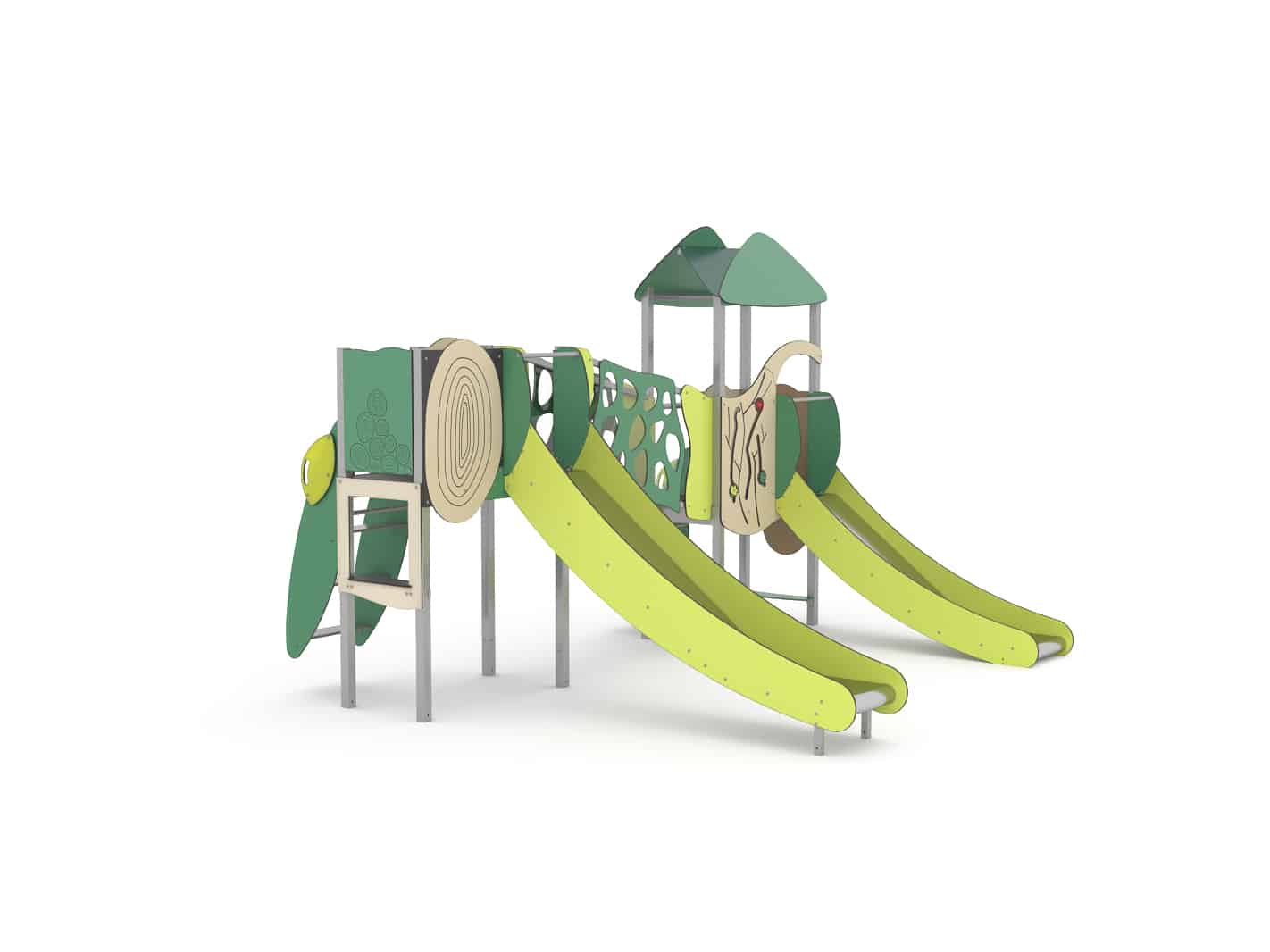 Structure multi-activités métallique Organik - LD1OR2141 - Ludoparc - pour aire de jeux - capacité 20 enfants_0