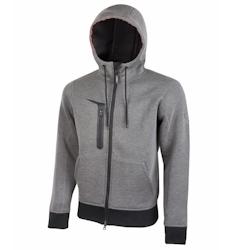 U-Power - Sweat-shirt zippé gris Stretch TASTY Gris Taille M - M 8033546340295_0