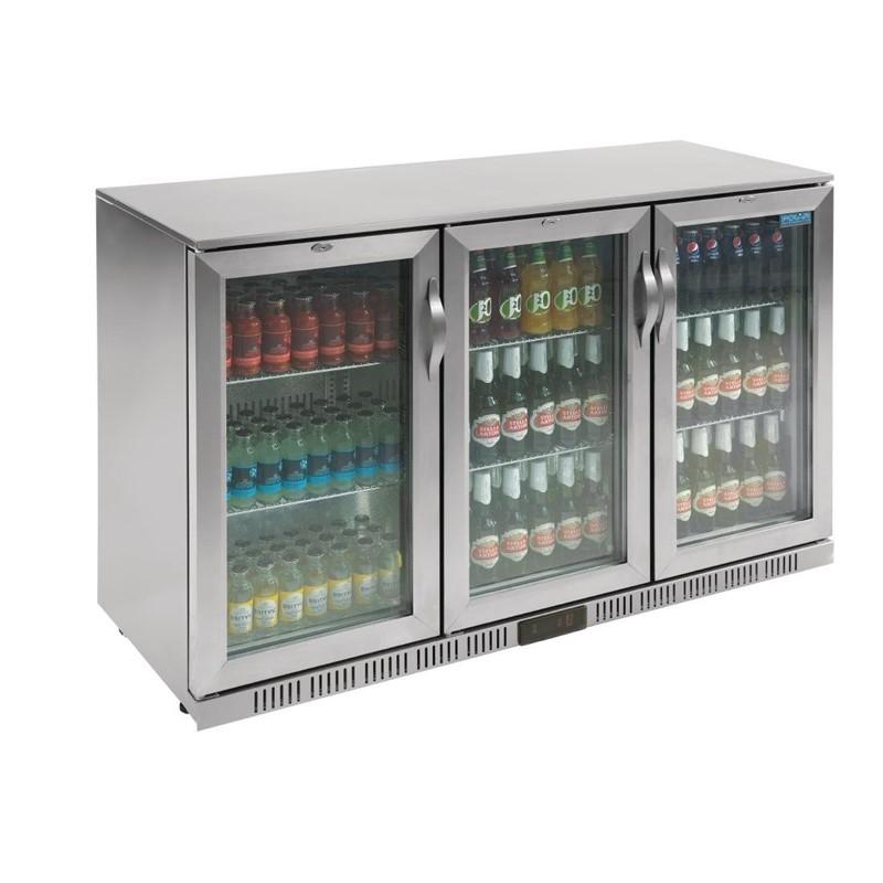 Arrière-bar trois portes pivotantes série g inox 330l - GL009_0