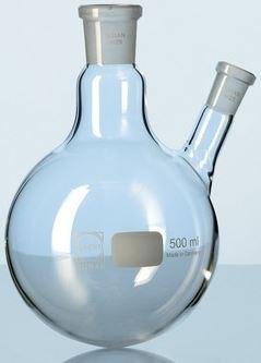 Ballon de laboratoire fond rond à 2 cols - AS042017 - 1000ml - 29/32 Central - 14/23 Lat._0