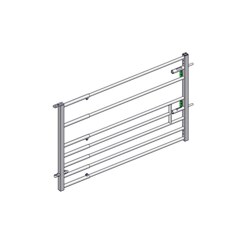 Barriere extensible autolock 7 lisses pour moutons et chevaux 1/2 m - jourdain_0