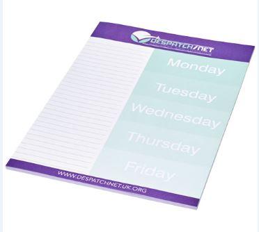 Bloc-notes Desk-Mate A5 - Papier vierge 80 g/m² - 50 feuilles - Marquage possible_0