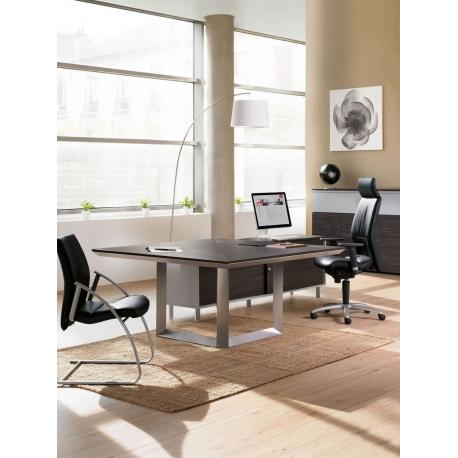 Bureau de direction carré avec retour porteur - Collection Actium - Fabricant EOL_0