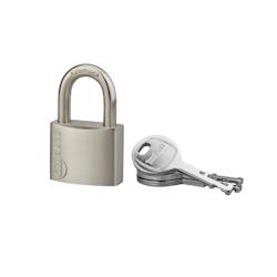 Cadenas à clé Cinox, inox, extérieur, anse inox, 40mm, 3 clés - THIRARD - gris 3150269870405_0