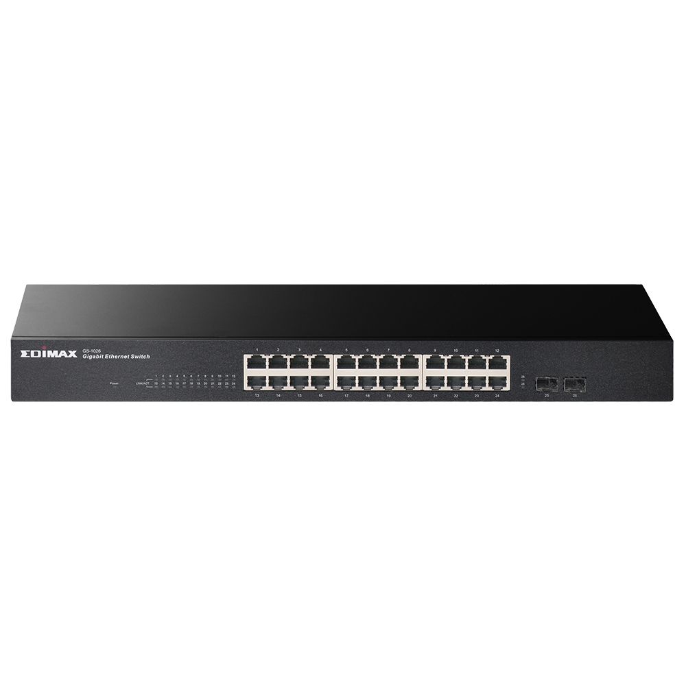 Switch Gigabit 24 ports - Emidax GS-1026 V2 - 2 logements SFP - Montage en rack_0