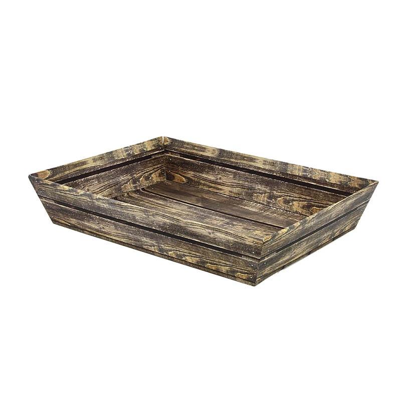 Corbeille rectangle carton Lame 27x20 - MARRON_0