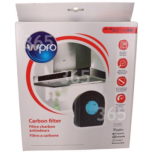 Filtre à charbon compatible hotte Wpro AH/F00366 - Whirlpool