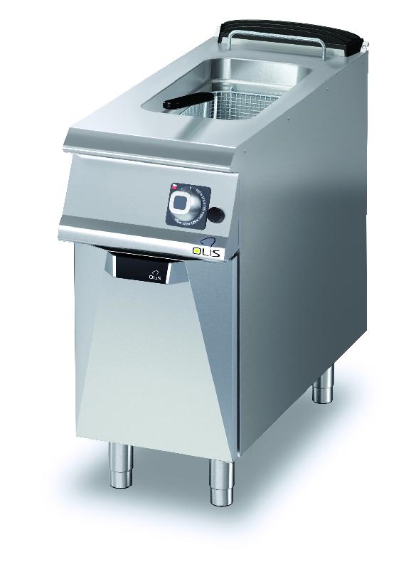 Friteuse à gaz - 10 litres - Diamante 70 - Olis D721010FRG - Acier inoxydable avec zone froide et robinet de vidange_0