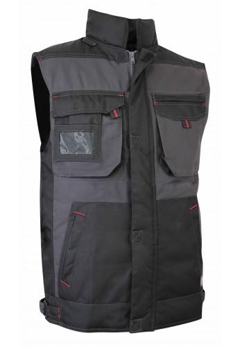 Gilet de travail imperméable sable - Référence 2058 avec poches multiples et renforts Oxford 900D_0