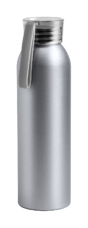 Gourde de sport en aluminium - 650 ml - Couvercle coloré et dragonne en silicone_0