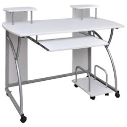 Helloshop26 - Bureau table poste de travail meuble d'ordinateur informatique étude d'ordinateur 110 x 52 x 88,5 cm bois d'ingénierie 02_0023710 - 30_0