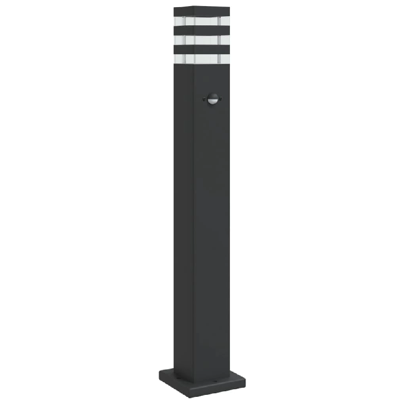Helloshop26 - Lampadaire d'extérieur avec capteur 80 cm aluminium noir 02_0042524 - 3000218168841_0