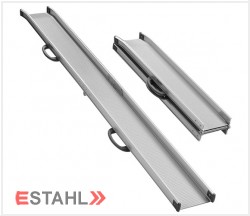 Paire de rampes pliantes E-stahl 30020-110F, 30020-160F, 30020-210F, 30020-260F, 30020-310F - aluminium anodisé, surface antidérapante, jusqu'à 350 kg_0