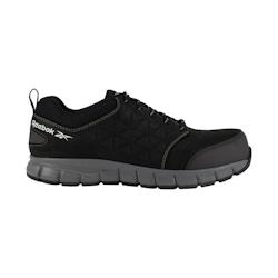 Reebok - Chaussures de sécurité basses noire en cuir imperméable embout aluminium S3 SRC Noir Taille 46 - 46 noir matière synthétique 0690774476929_0