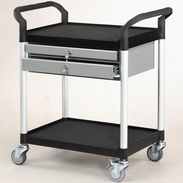 Servante multi-usage Rolléco - 2 tiroirs ou 1 tiroir et bloc portes - 4 roulettes pivotantes_0