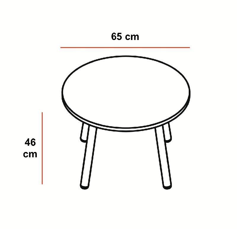 Tables basses type Scandinave - MDD - 65, Blanc_1