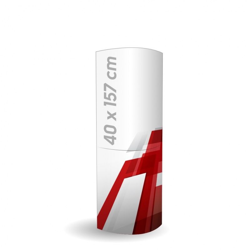 Totem elliptique en carton Bikom - format 157 x 40 cm - pliable et compact_0