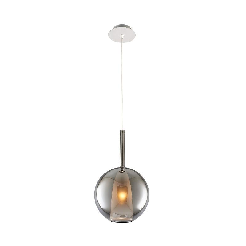WellHome - Plafonnier 25 x 25 x 120 cm avec structure métallique chromée - douille 1 x E14 40 W - multicolore WH2520_0