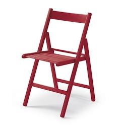 Yelloo - Chaise LIBRO couleur ROUGE Pliable Gain de place Bois de hêtre massif - rouge Bois massif 943_0