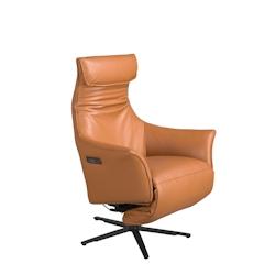 AC ANGEL CERDA Angel Cerdá Fauteuil pivotant en cuir brun 5137C 78 x 70 x 115 - marron fourrure 8435631033226_0