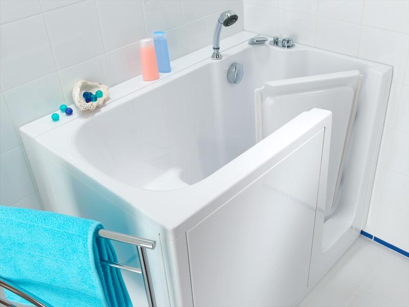 Baignoire à porte rectangulaire Albatros - 1200x660x900 mm - 110 litres - GRC 7mm - Robinetterie haut de gamme_0