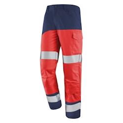 Cepovett - Pantalon avec poches genoux Fluo SAFE XP Rouge / Bleu Marine Taille 2XL - XXL 3603624496944_0