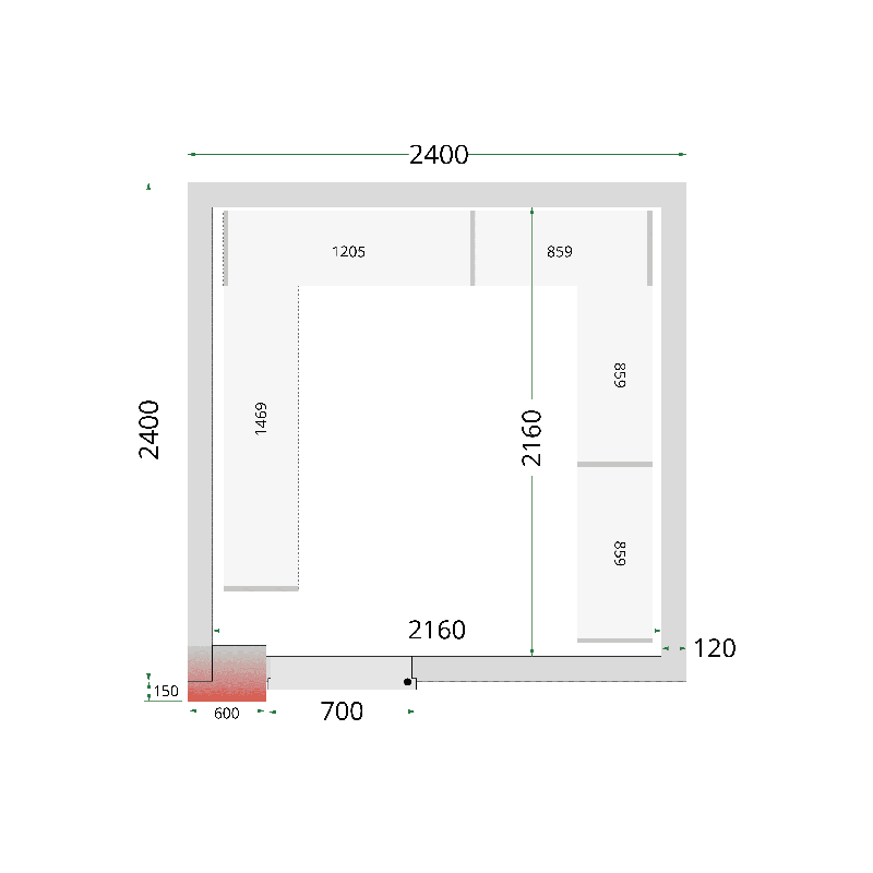 Chambre froide négative TEFCOLD CRNF2424 - modulaire, basse consommation et facile à installer_0