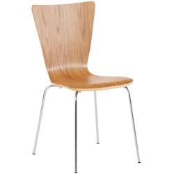 Décoshop26 - Chaise de cuisine salle à manger x1 empilable en bois chêne et structure stable à quatre pieds en métal 10_0003246 - 3000251475456_0