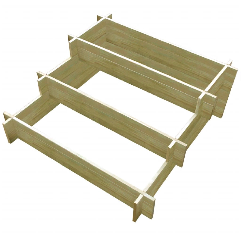 Helloshop26 - Jardinière à 3 niveau x 90 x 90 x 35 cm jardin plantes fleurs bois imprégné 02_0000863 - 3000071981533_0