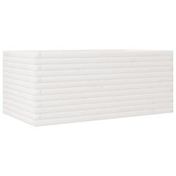 Helloshop26 - Jardinière bac lit surélevé plantes fleurs terrasse jardin 110 x 60 x 46 cm bois de pin massif blanc 02_0037374 - 3000214241340_0