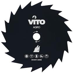 Lame de coupe pour débroussailleuse 20 dents Diam 255mm Alesage 25.4 VITO - noir 5604612022518_0
