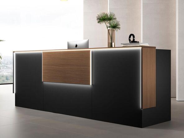 Banque d'accueil Sintra en bois avec éclairage LED_0