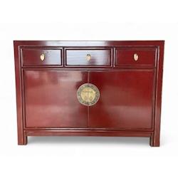 OPIUM OUTLET Asia Meubles Commode Buffet Armoire de mariage sideboard console chiffonnier 33083 rouge asiatique chinois oriental entièrement monté -_0