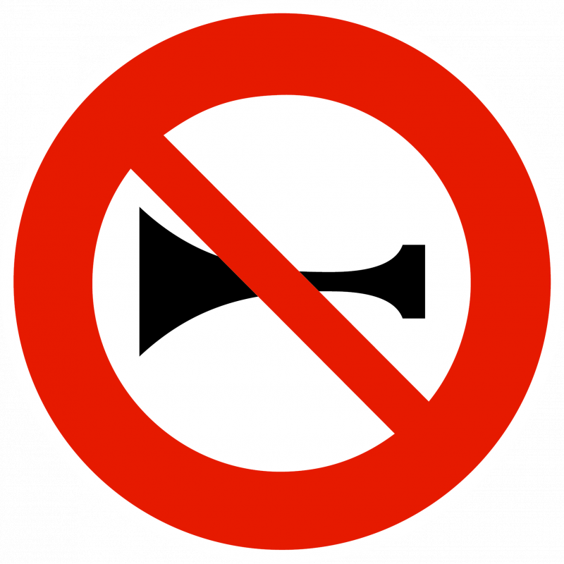 Panneau d'interdiction B16 - Signaux sonores interdits - WP Signalisation - gamme Innov_0