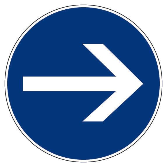 Panneau d'obligation rond 300mm - Sens obligatoire - NOVAP - 4060408 - 535460_0