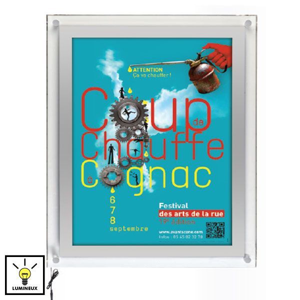 Porte-affiche acryl lumineux led mural a2 - réf.214045_0