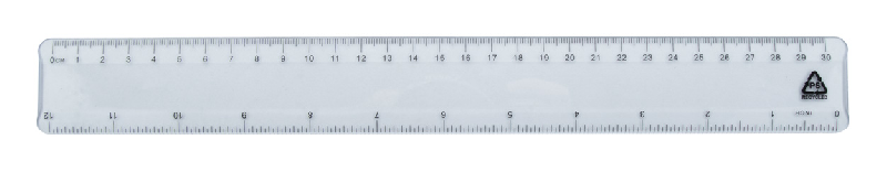 Règle en plastique PS recyclé - 30 cm - Couleur transparente - 25.8 gr_0