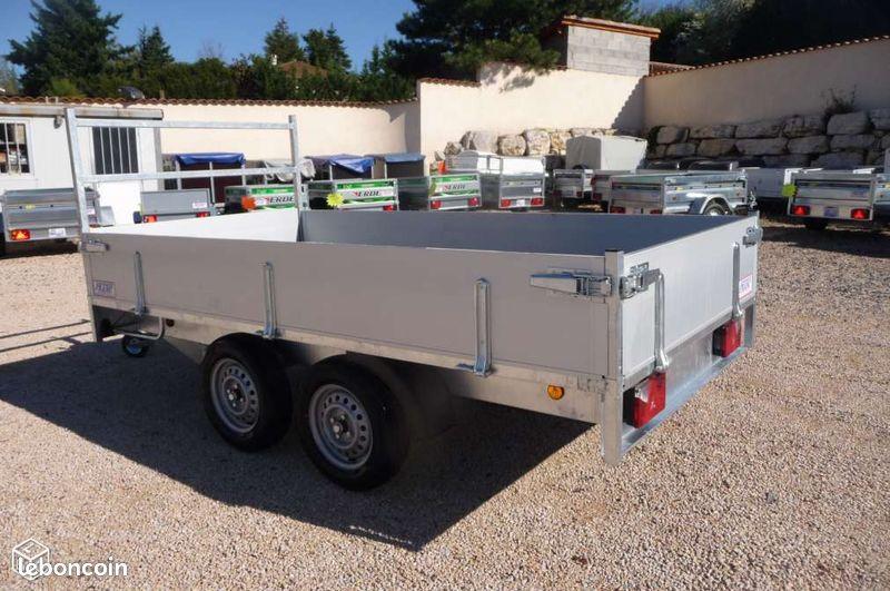 Remorque plateau - Ridelles 750 kg - AF 300 RD_0
