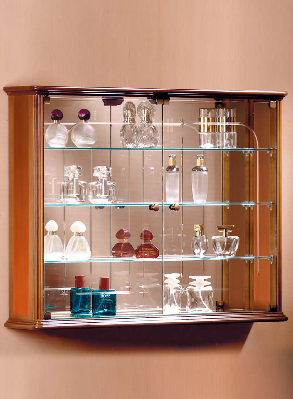 Vitrine murale en bois dv101va - merisier_0