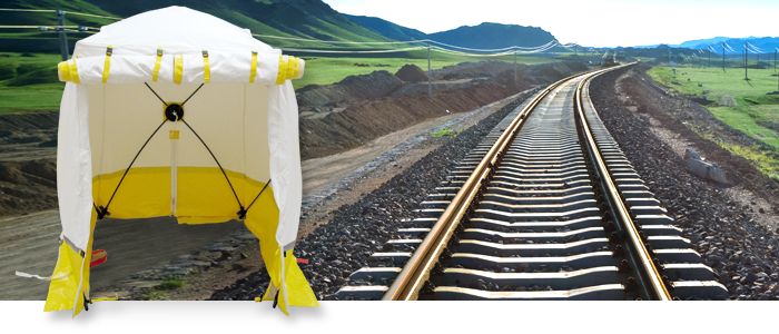 Tente de chantier 180 KE-R - Trotec GmbH & Co. KG - fixation sur rails - dimensions L 180 x l 180 x H 200 cm - réf. 4.110.003.058_0