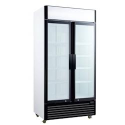 Romux® - Professional Vitrine Réfrigérée 2 Portes 600 Litres Ventilées avec Tirage Forcé | Vitrine a boissons | Réfrigération Verticale Positi_0