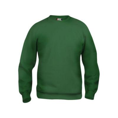 CLIQUE Sweat basic col rd Vert Bouteille M_0