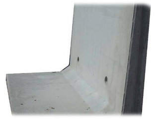 Éléments préfabriqués pour mur de soutènement - finition lisse - béton autoplaçant avec crochet à rotule_0