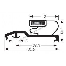 Joint JCA127N - Noir - Longueur sur mesure 2.60m - Pièce détachée pour chambre froide_0