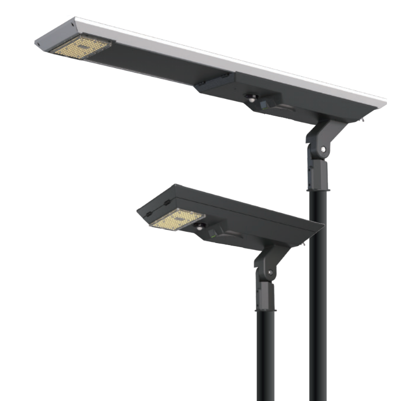 Lampadaire solaire avec une batterie lithium et un panneau solaire monocristallin idéale pour les zones urbain : parking, rue,...- S5_0